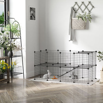 Small Animals Cage DIY 36 Panels Pet Playpen, for Rabbit Guinea Pig Chinchilla S0671071010