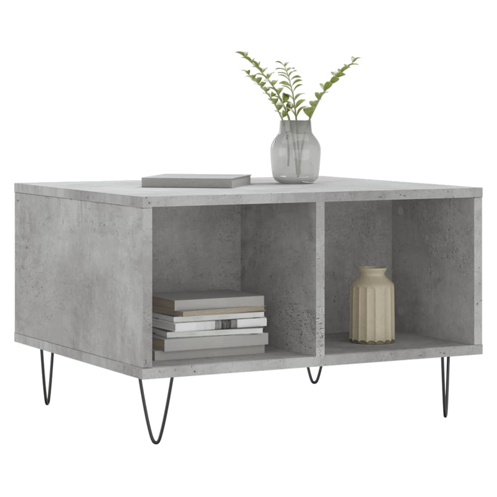 vidaXL Coffee Table Concrete Grey 60x50x36.5 cm Engineered Wood S0671358889