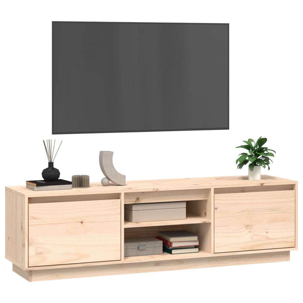 vidaXL TV Cabinet 140x35x40 cm Solid Wood Pine V0671393274