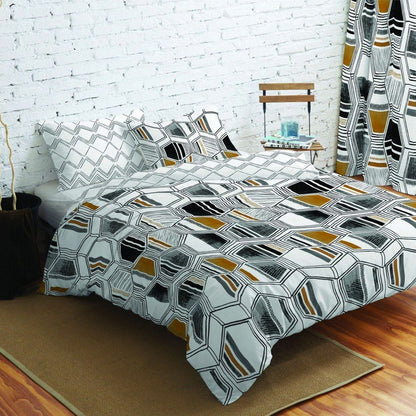 Opus 100% Soft Cotton Duvet Cover Set - Kasha Multi V069599613