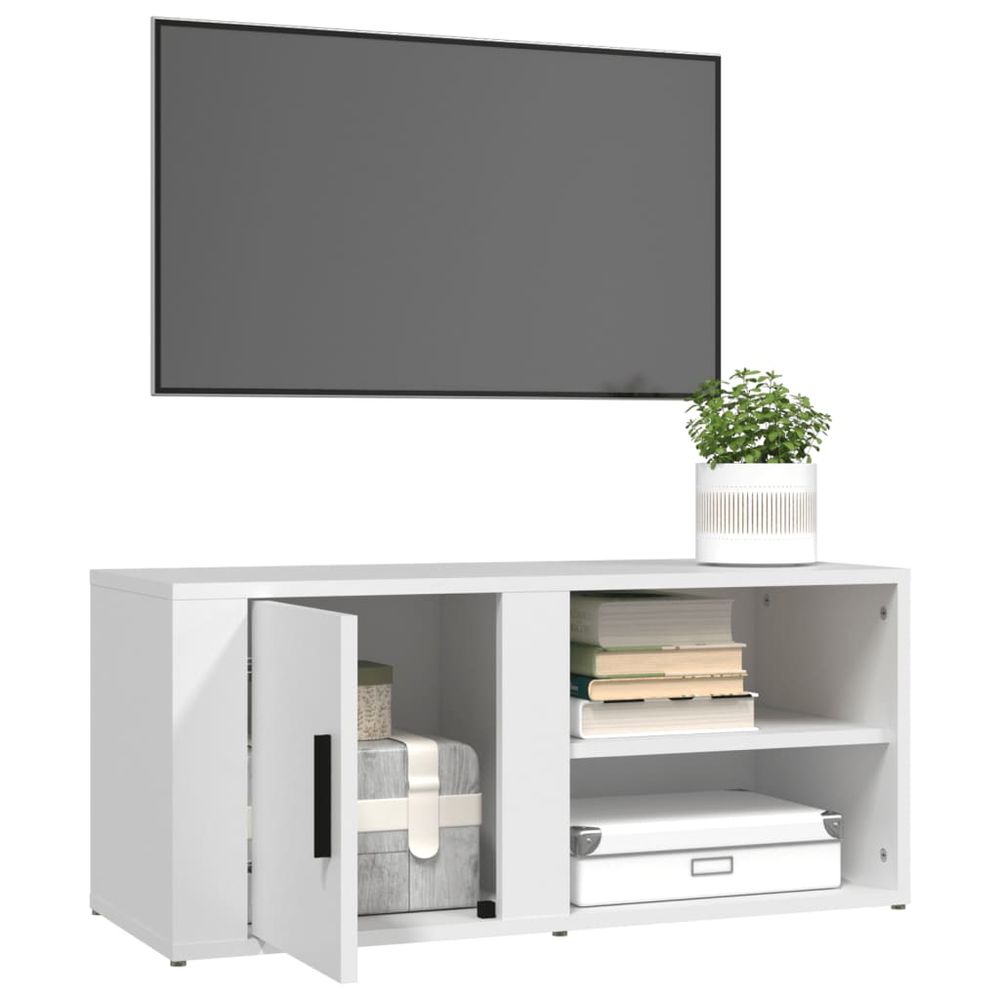 vidaXL TV Cabinet White 80x31,5x36 cm Engineered Wood V0671393611