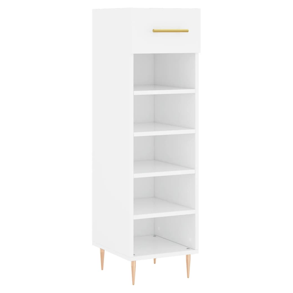 vidaXL Shoe Cabinet White 30x35x105 cm Engineered Wood S0671260272