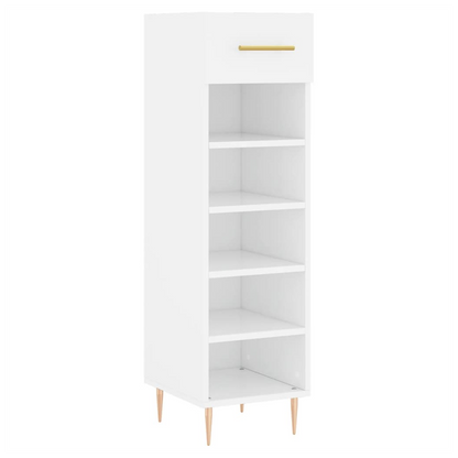 vidaXL Shoe Cabinet White 30x35x105 cm Engineered Wood S0671260272