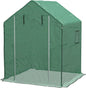 Outsunny Walk-in Greenhouse Cover Replacement with Door and Mesh Windows, Green S0671383592