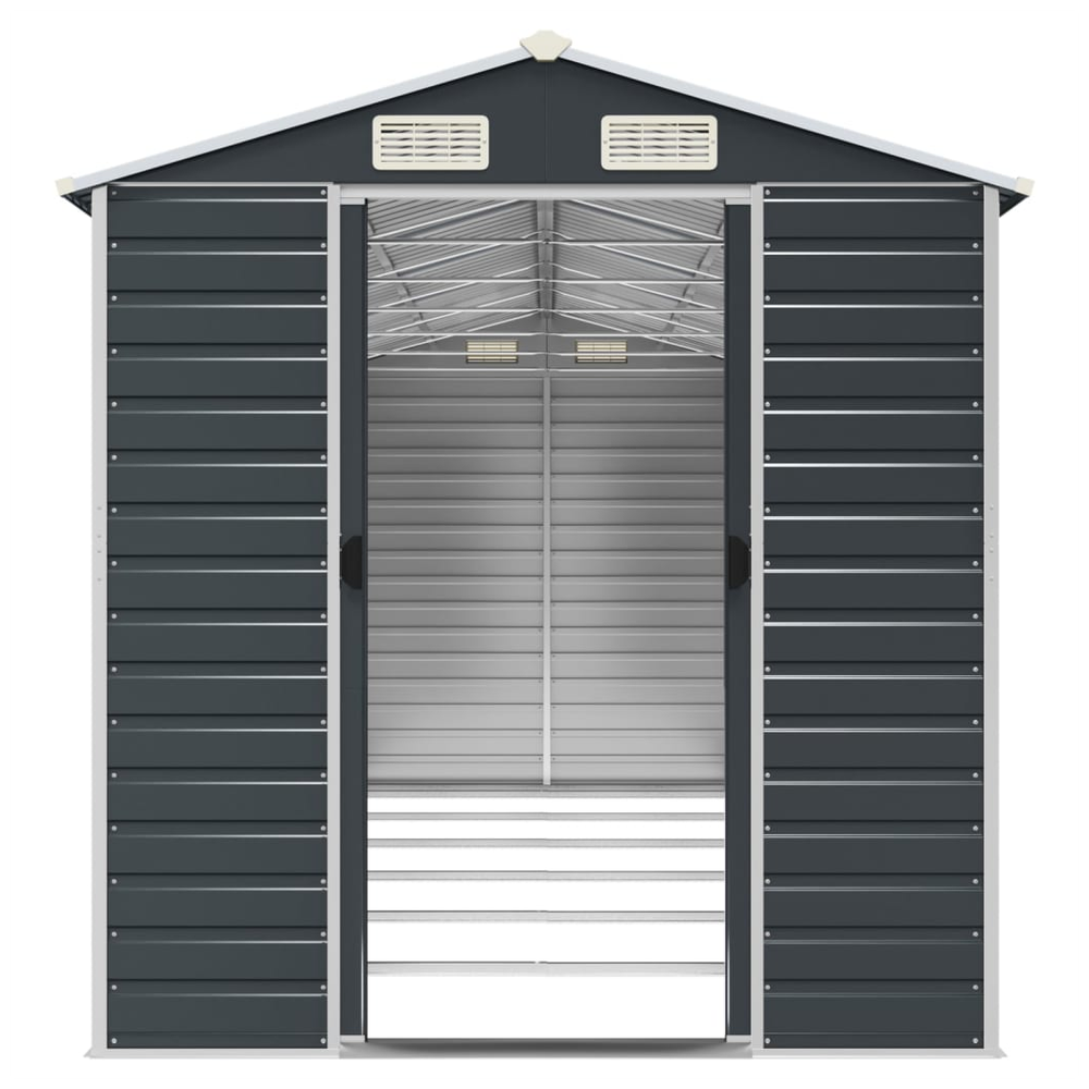 vidaXL Garden Shed Anthracite 191x555x198 cm Galvanised Steel S0671350973