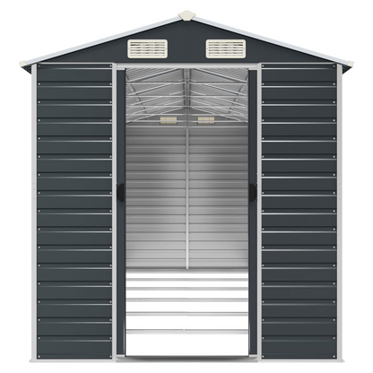 vidaXL Garden Shed Anthracite 191x555x198 cm Galvanised Steel S0671350973