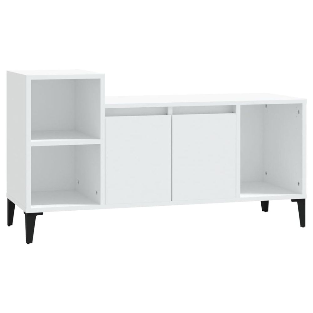 vidaXL TV Cabinet White 100x35x55 cm Engineered Wood S0671090747