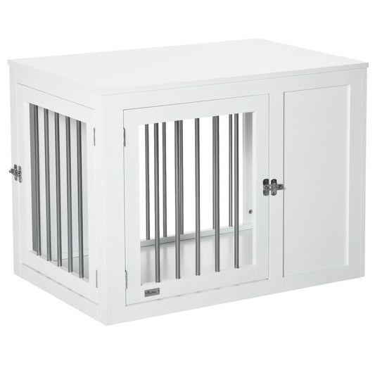 Furniture-Style Dog Crate End Table w/ 2 Doors, for Medium Dogs Pawhut S0671081104