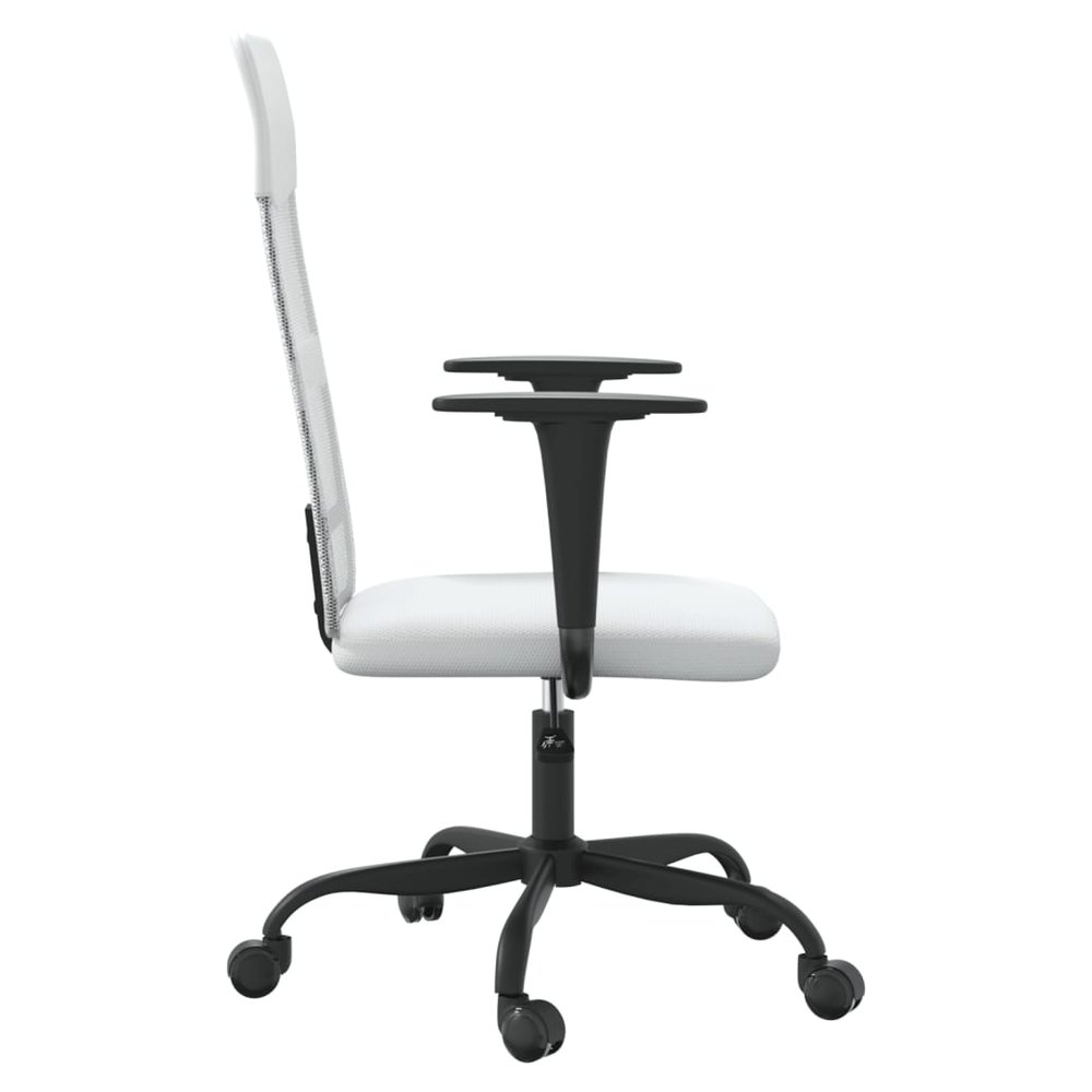 vidaXL Office Chair White Mesh Fabric and Faux Leather S0671359193