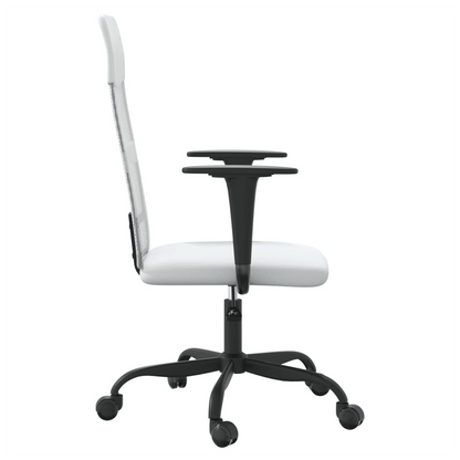 vidaXL Office Chair White Mesh Fabric and Faux Leather S0671359193