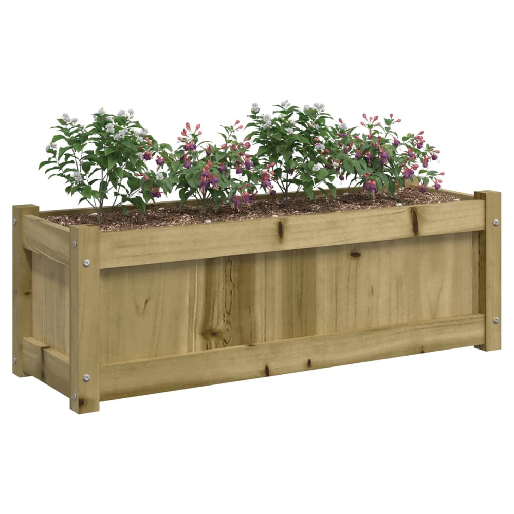 vidaXL Garden Planter 90x31x31 cm Impregnated Wood Pine S0671383092