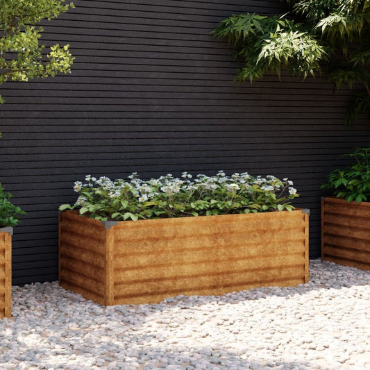 vidaXL Garden Raised Bed 100x50x36 cm Corten Steel S0671264726