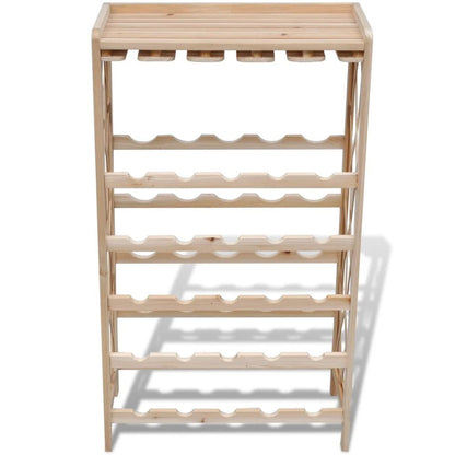 Wine Rack for 25 Bottles Solid Fir Wood S069790514