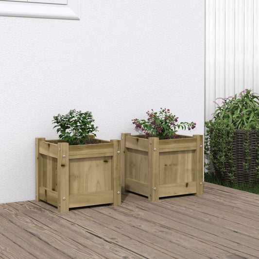 vidaXL Garden Planters 2 pcs Impregnated Wood Pine S0671387982