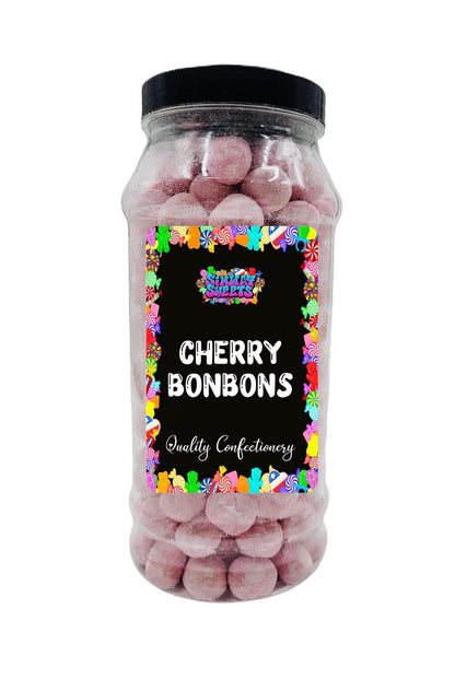 Cherry Flavour BonBons Retro Sweets Bon Bons Gift Jar