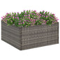 Garden Planter Black 80x80x40 cm Poly Rattan S067940894