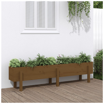 vidaXL Garden Raised Bed Honey Brown 160x30x38 cm Solid Wood Pine S0671357811