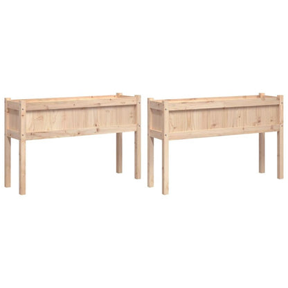 vidaXL Garden Planters 2 pcs with Legs Solid Wood Pine S0671388018