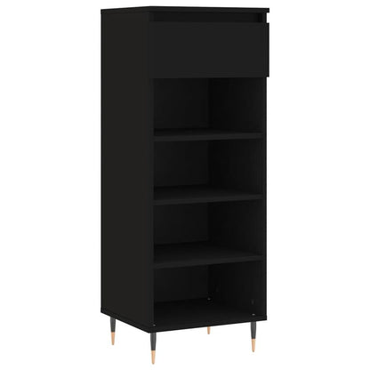 vidaXL Shoe Cabinet Black 40x36x105 cm Engineered Wood S0671362200