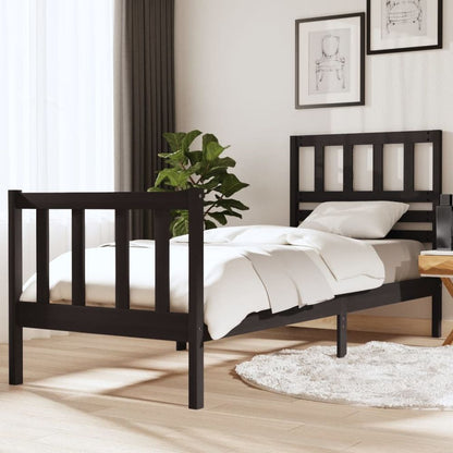 vidaXL Bed Frame Honey Brown Solid Wood 90x200 cm V067959412