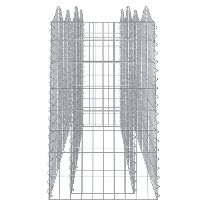 Arched Gabion Raised Bed 200x50x100 cm Galvanised Iron S0671171948