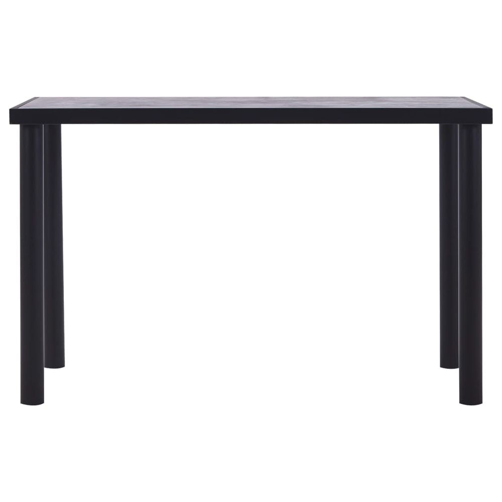 Dining Table Black and Concrete Grey 120x60x75 cm MDF V0671186706