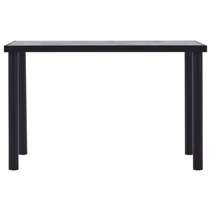 Dining Table Black and Concrete Grey 120x60x75 cm MDF V0671186706