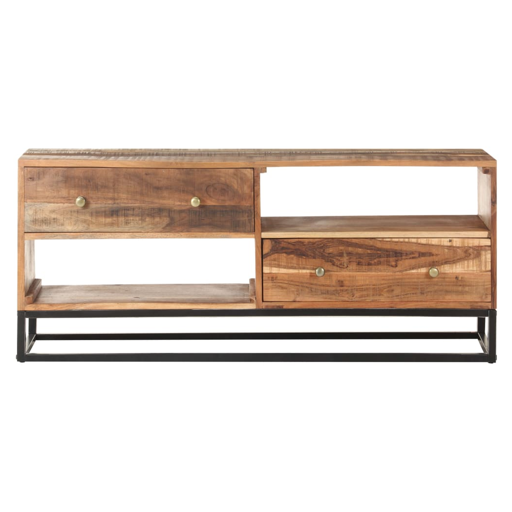 vidaXL TV cabinet 120x30x50 cm Rough Acacia Wood S0671176243