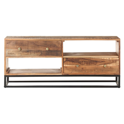 vidaXL TV cabinet 120x30x50 cm Rough Acacia Wood S0671176243