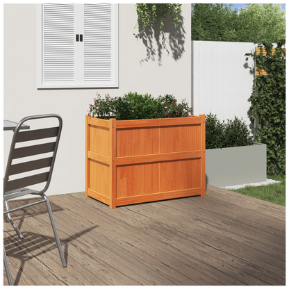 vidaXL Garden Planter Wax Brown 90x50x70 cm Solid Wood Pine S0671394879