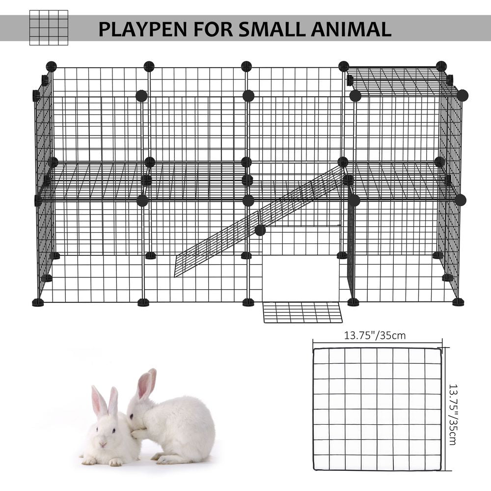 Small Animals Cage DIY 36 Panels Pet Playpen, for Rabbit Guinea Pig Chinchilla S0671071010