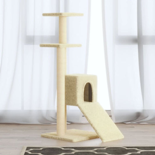 vidaXL Cat Tree with Sisal Scratching Posts Cream 92 cm V067940239