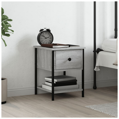 vidaXL Bedside Table Grey Sonoma 34x35.5x45 cm Engineered Wood S0671253918