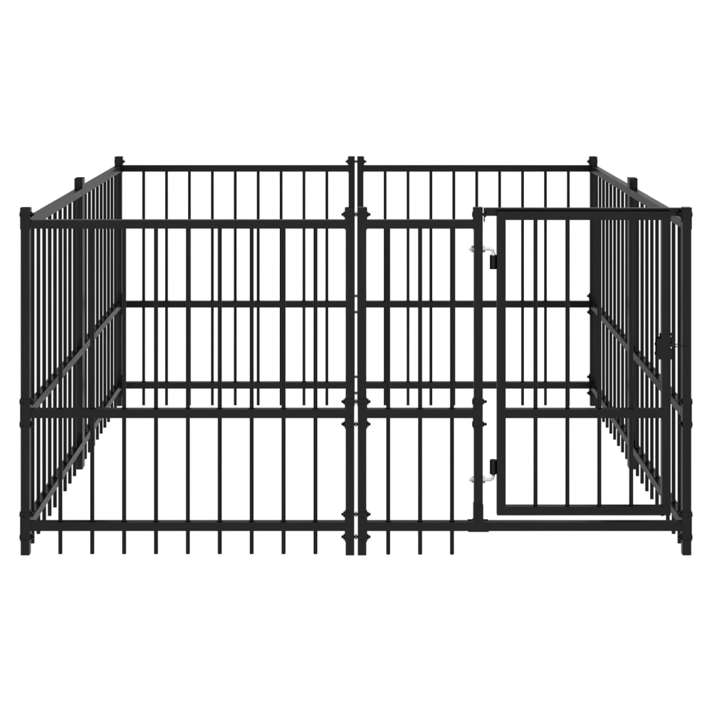 Outdoor Dog Kennel Steel 194 x 193.5 x 100 cm to 976 x 198 x 128 cm V0671100136