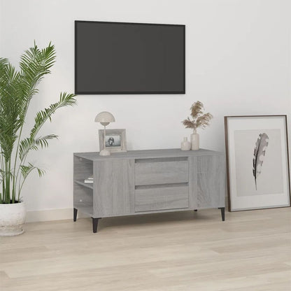 vidaXL TV Cabinet White 102x44.5x50 cm Engineered Wood S0671105436