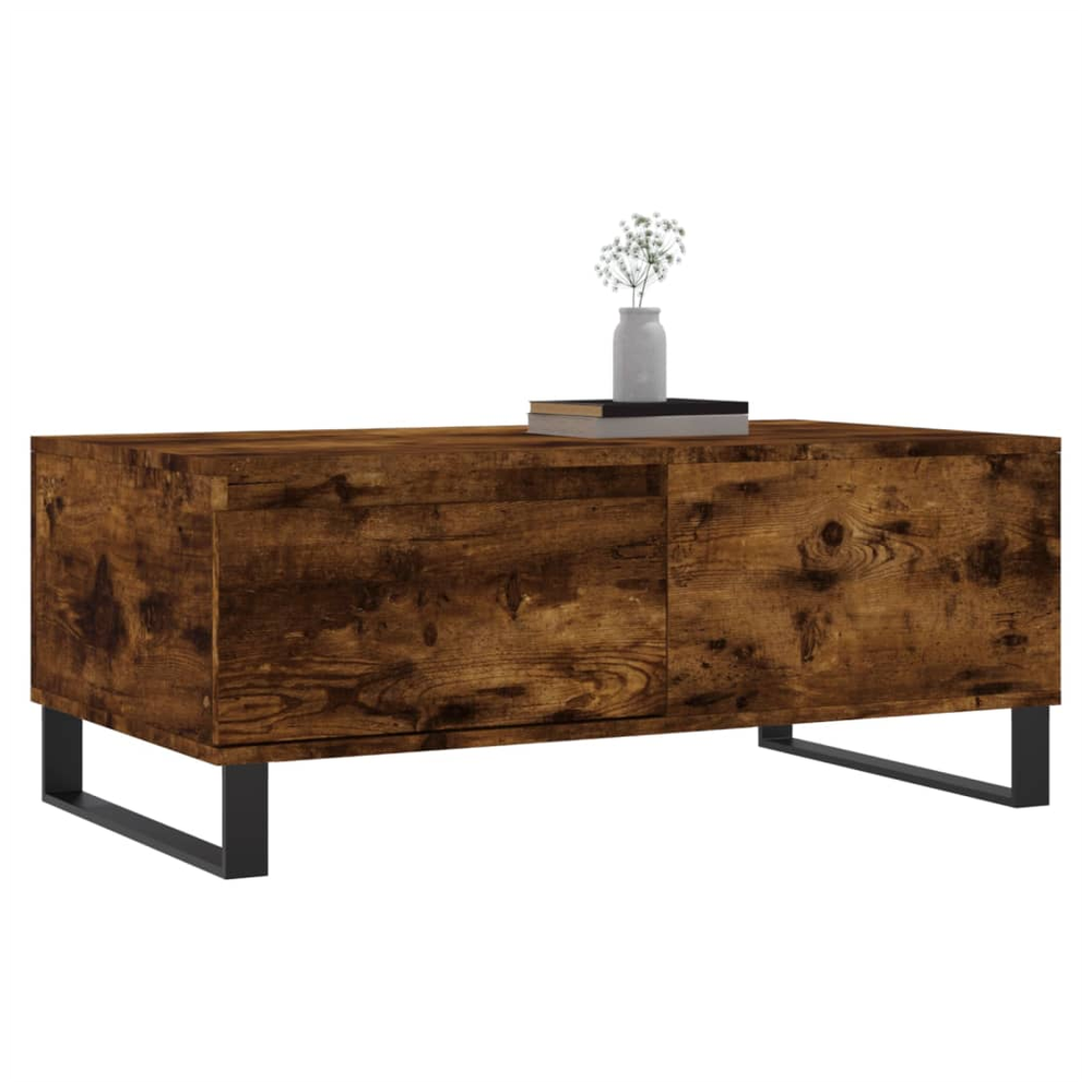 vidaXL Coffee Table Smoked Oak 90x50x36.5 cm Engineered Wood S0671257117