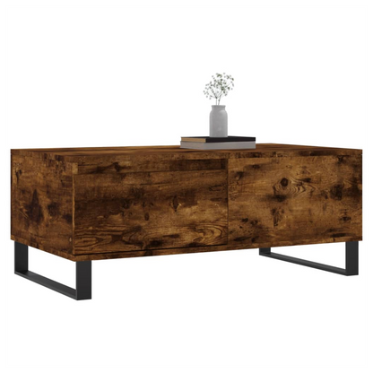 vidaXL Coffee Table Smoked Oak 90x50x36.5 cm Engineered Wood S0671257117