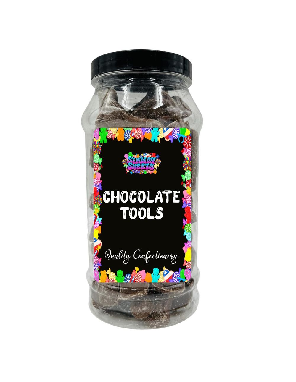 Milk Chocolate Tools Shapes Retro Sweets Gift Jar