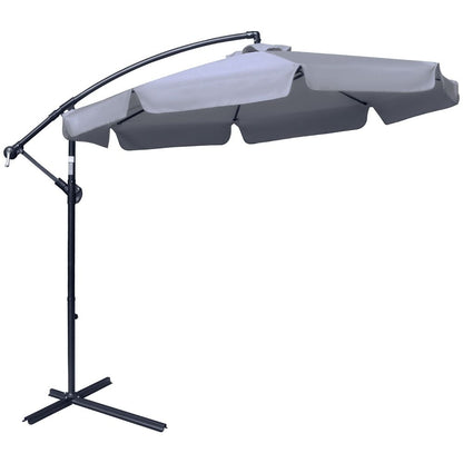 2.7mBanana Parasol Cantilever Umbrella with CrankDark Grey S0671072308