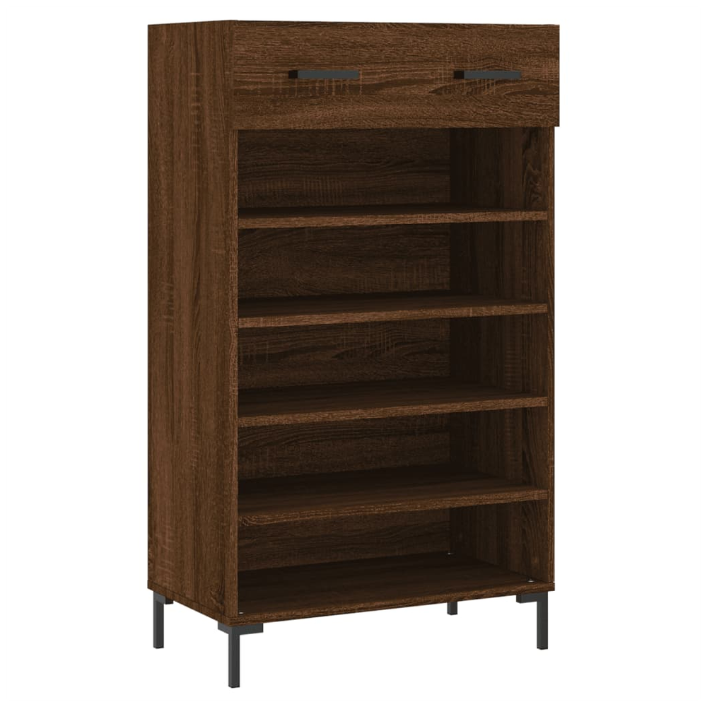 vidaXL Shoe Cabinet Brown Oak 60x35x105 cm Engineered Wood S0671259862