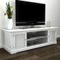 TV Stand White Wood S069790582