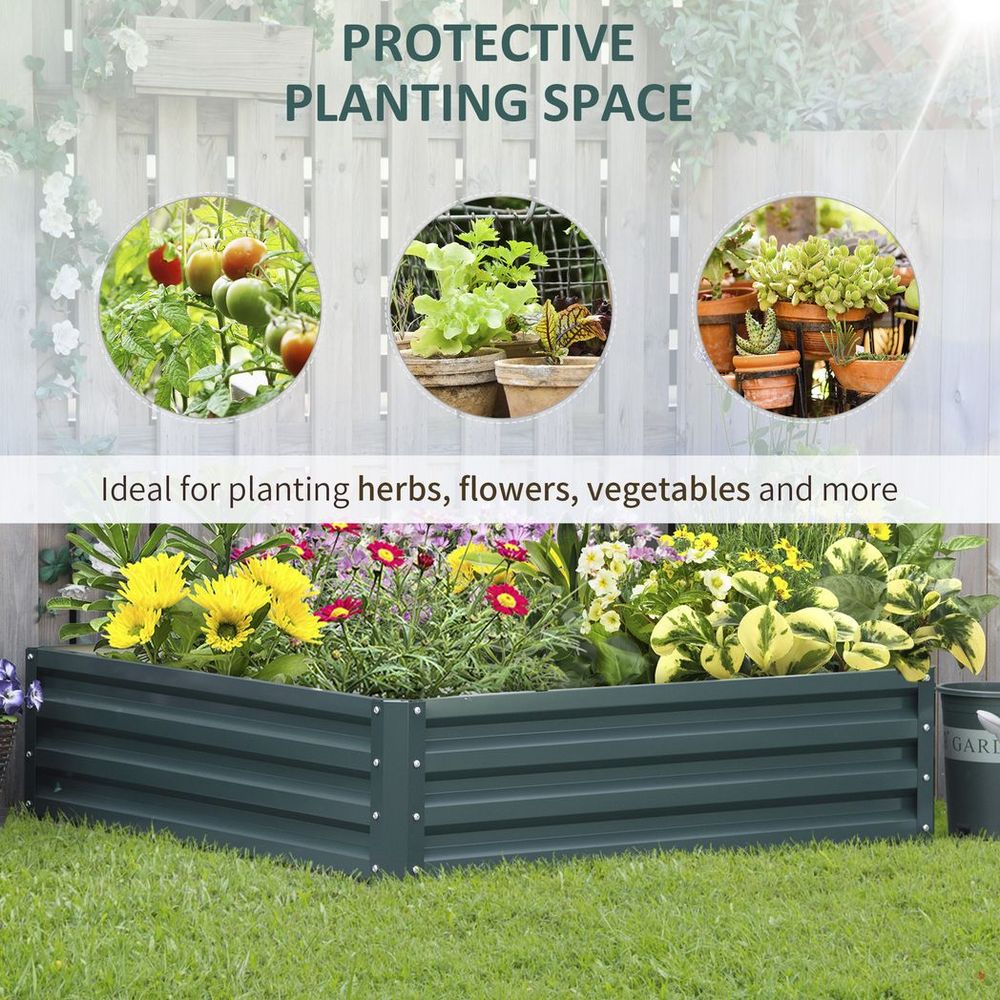 Raised Garden Bed Gardner Frame Outdoor Planter Kit Flower Vegetables Green S0671114988