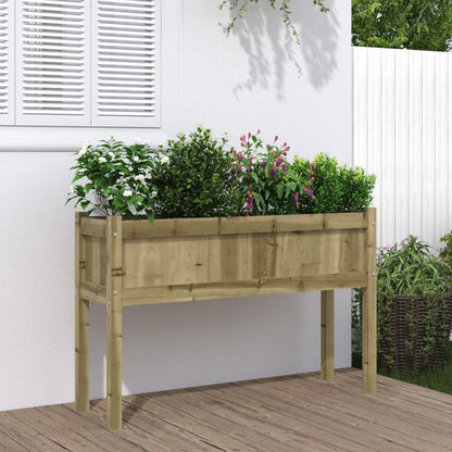 vidaXL Garden Planter with Legs 110x31x70 cm Impregnated Wood Pine S0671387892