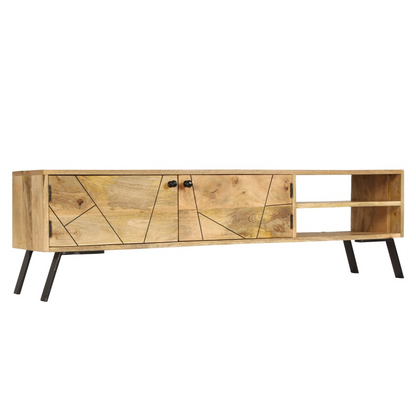 vidaXL TV Cabinet Solid Mango Wood 140x30x40 cm S0671172794