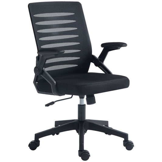 Vinsetto Mesh Office Chair Home Swivel Task Chair w/ Lumbar Support, Arm, Black S0671398809