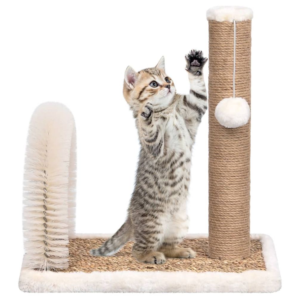 vidaXL Cat Tree with Arch Grooming Brush and Scratch Post S069789626