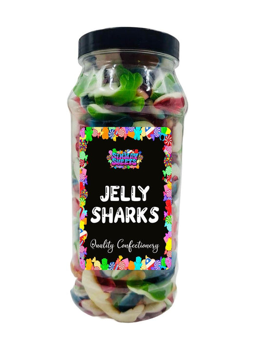 Jelly Sharks Foam Jellies Gummy Retro Sweets Gift Jar