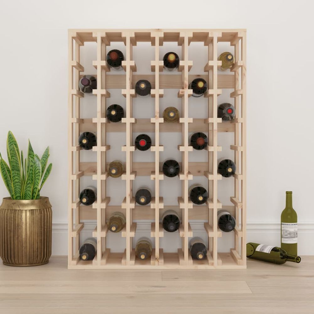 Wine Rack 70x33x94 cm Solid Wood Pine S0671093813