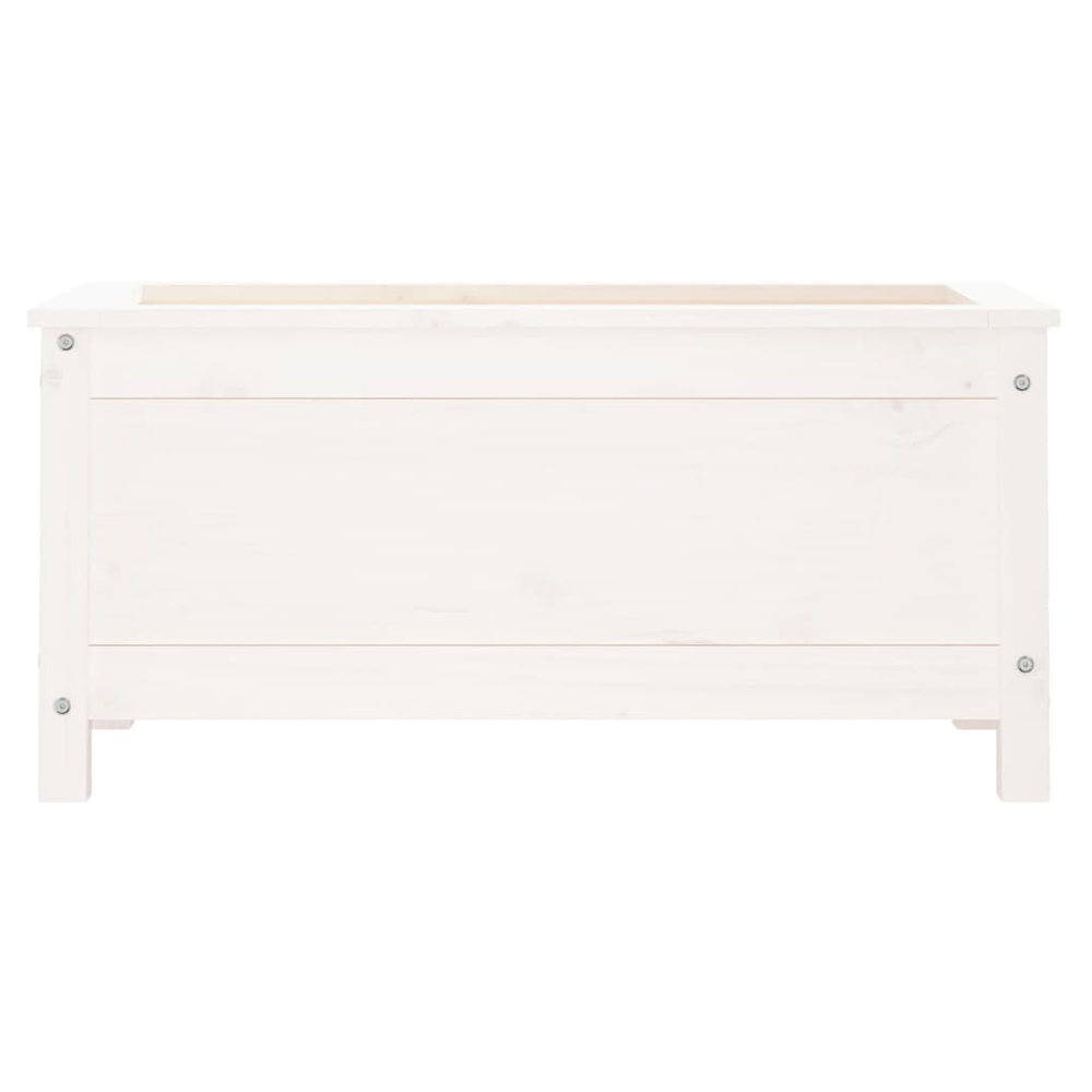 vidaXL Garden Planter White 82.5x40x39 cm Solid Wood Pine S0671357706