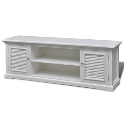 TV Stand White Wood S069790582